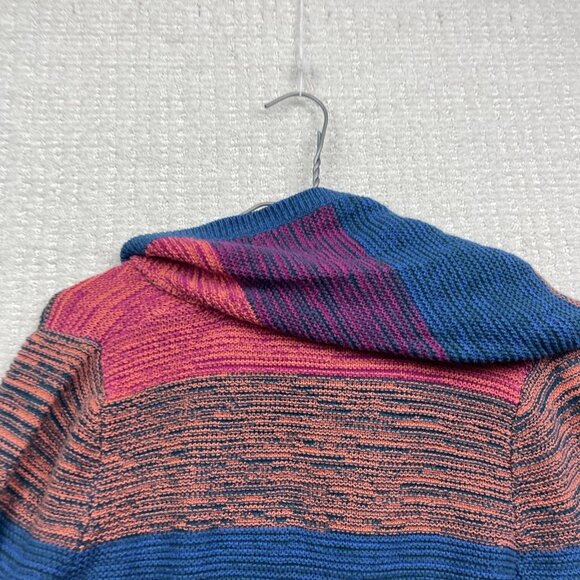 Y2K Roxy Surf Hoodie Boho Multicolor Striped Knit Women Sz M Skater Goth Emo - Picture 12 of 12